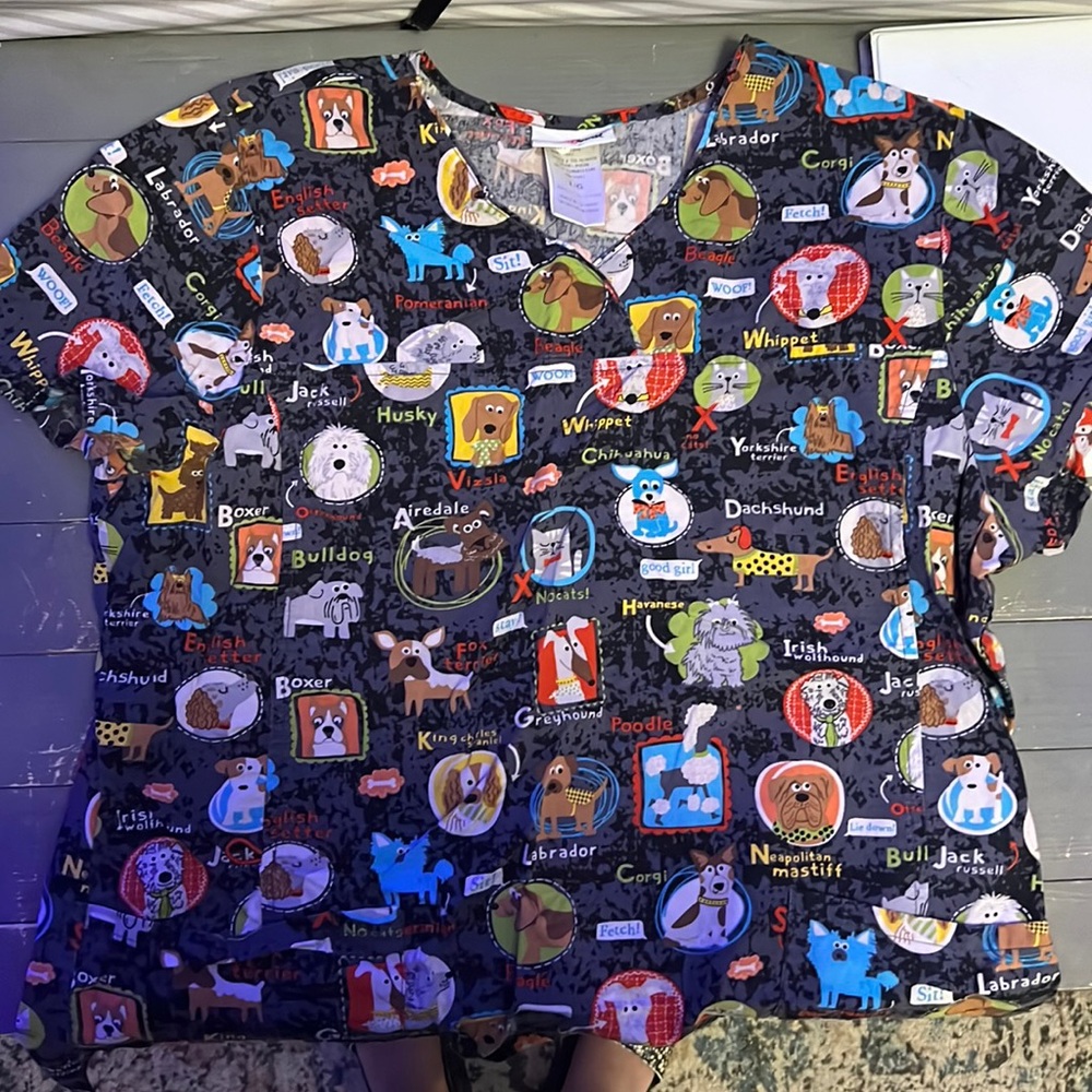Dog Breed Scrub Top